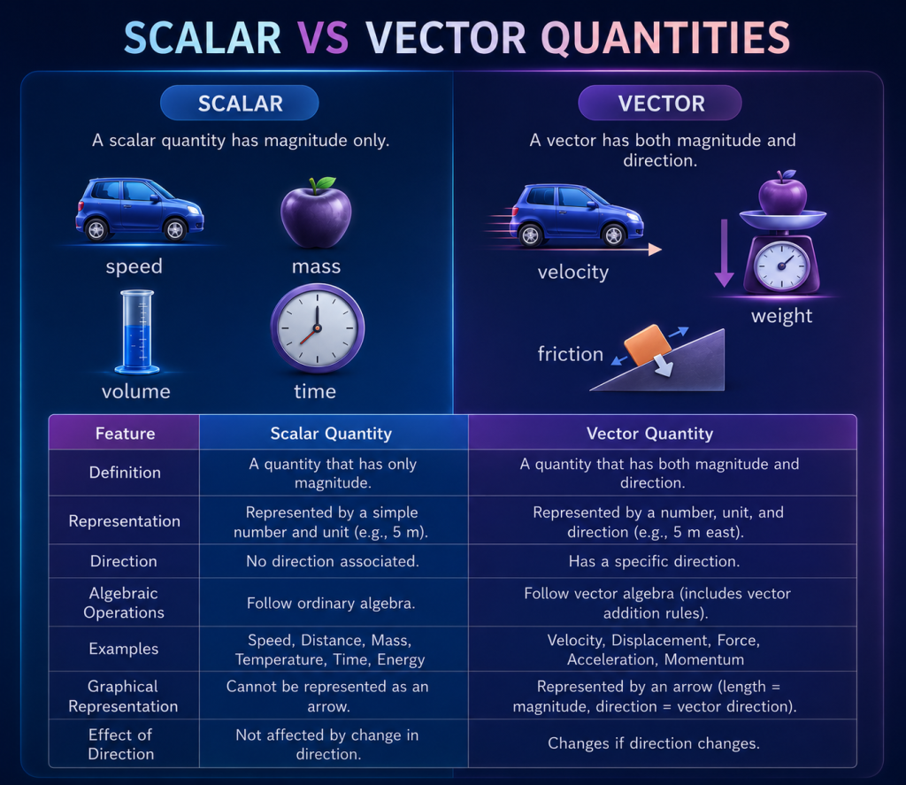 scalar vs vector quantities